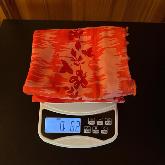 SHEIN Watercolor Floral Midi Skirt Vibrant Red/Pink Boho Cottagecore Vibe Large - Picture 8 of 8